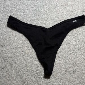 PINK VS Ribbed Thong Large